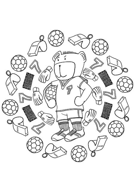 Bear Mandala Coloring Page