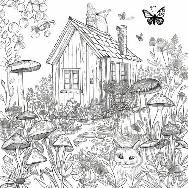 Cottagecore Coloring Pages
