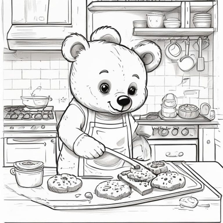 Cozy Bear Coloring Pages