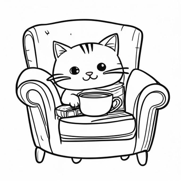 Cozy Cat Coloring Pages