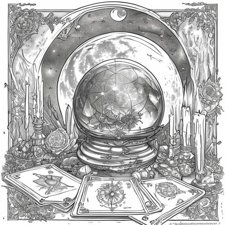 Crystal Ball Coloring Pages