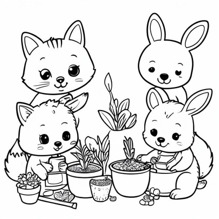 Cute Animal Coloring Pages