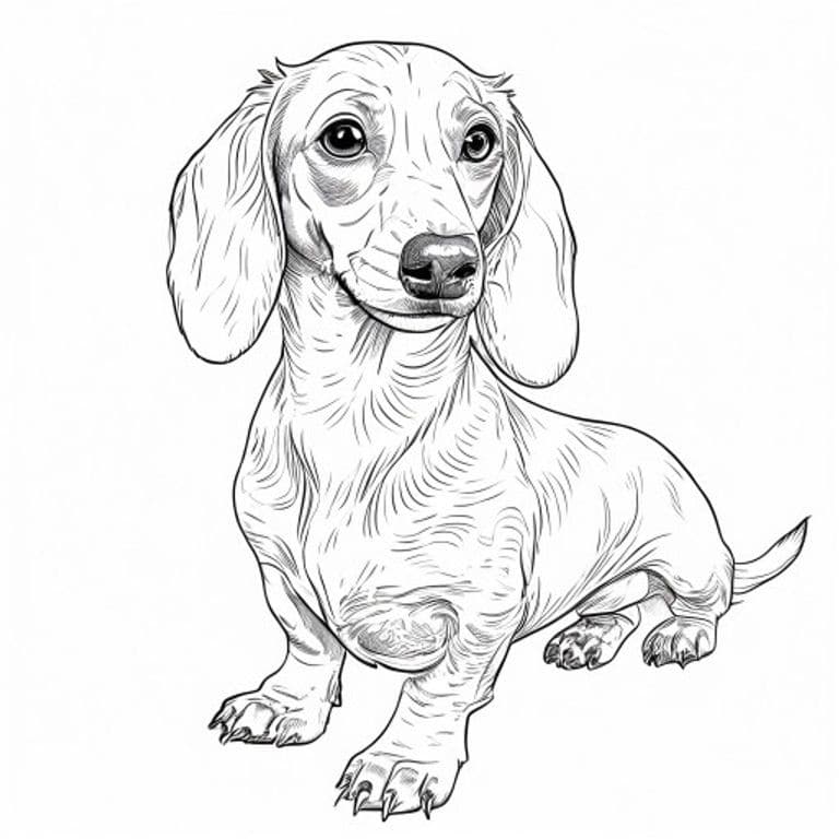 Dachshund Coloring Page