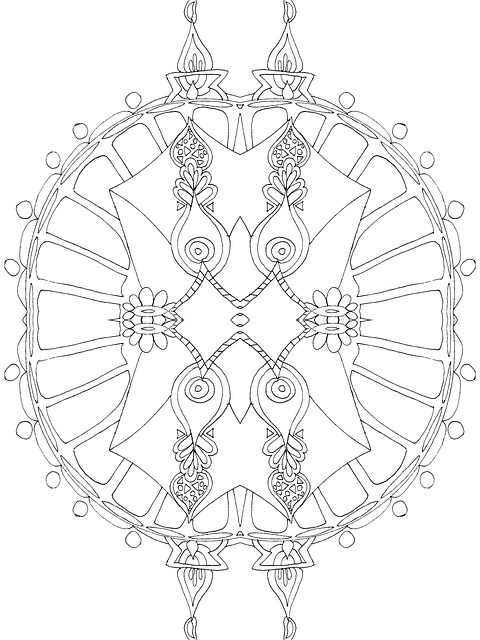 Dahlia Mandala Coloring Page