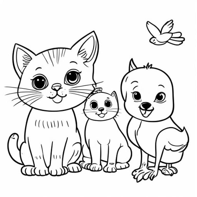 Easy Animal Coloring Pages