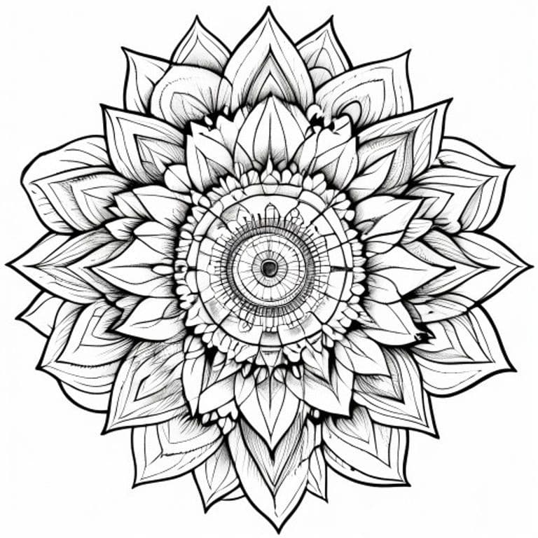 Easy Mandala Coloring Pages