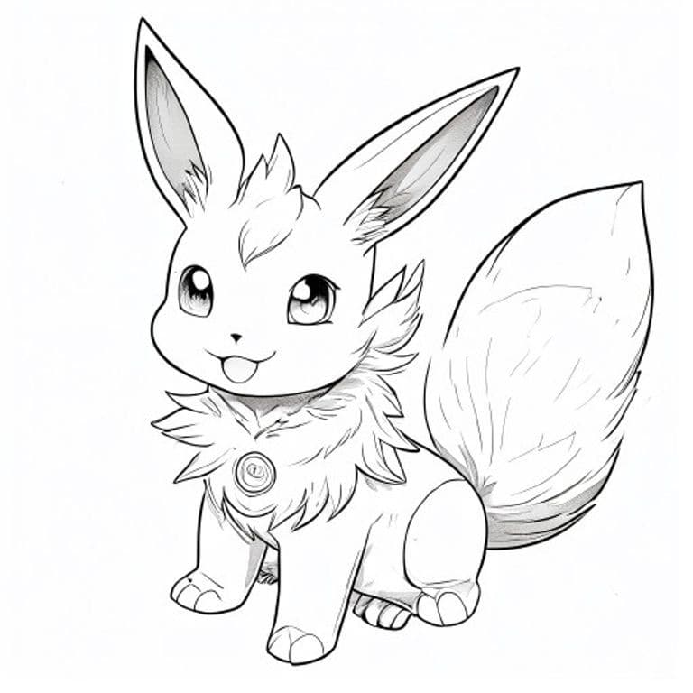 Eevee Coloring Page