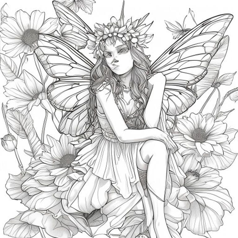 Forest Fairy Coloring Pages