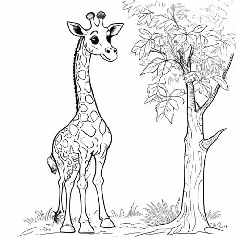 Giraffe Coloring Pages