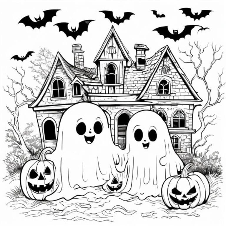 Halloween Ghost Coloring Pages