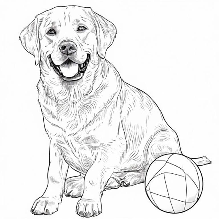 Labrador Coloring Page