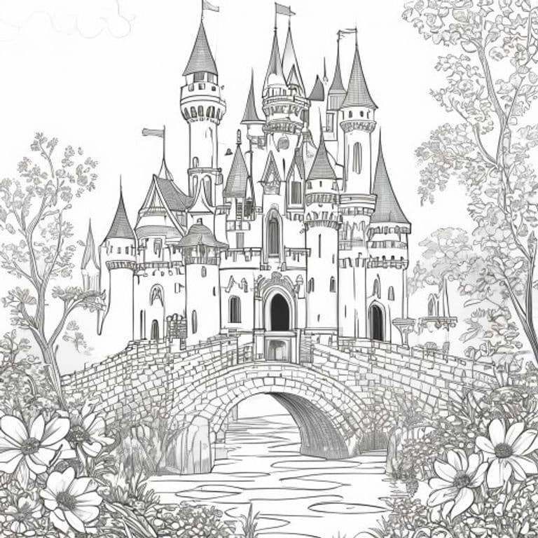 Magical Castle Coloring Pages