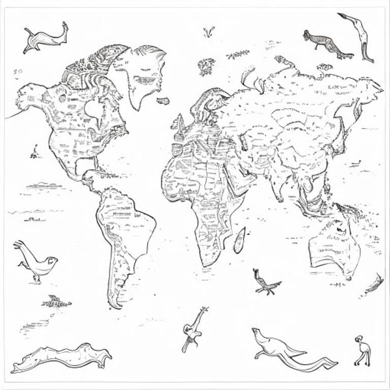 World Map Coloring Pages