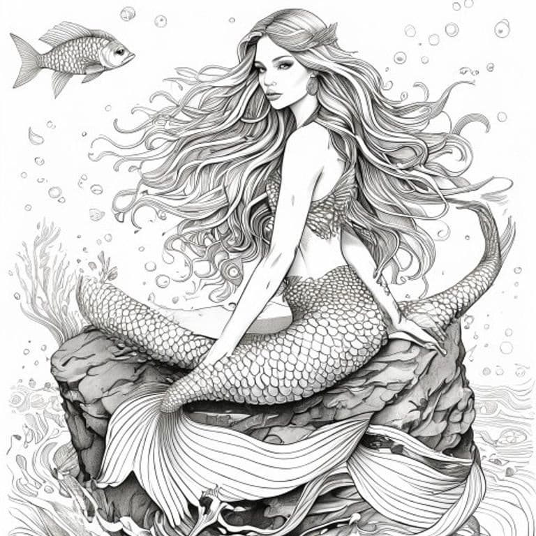 Mermaid Coloring Pages