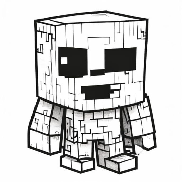 Minecraft Creeper Coloring Page