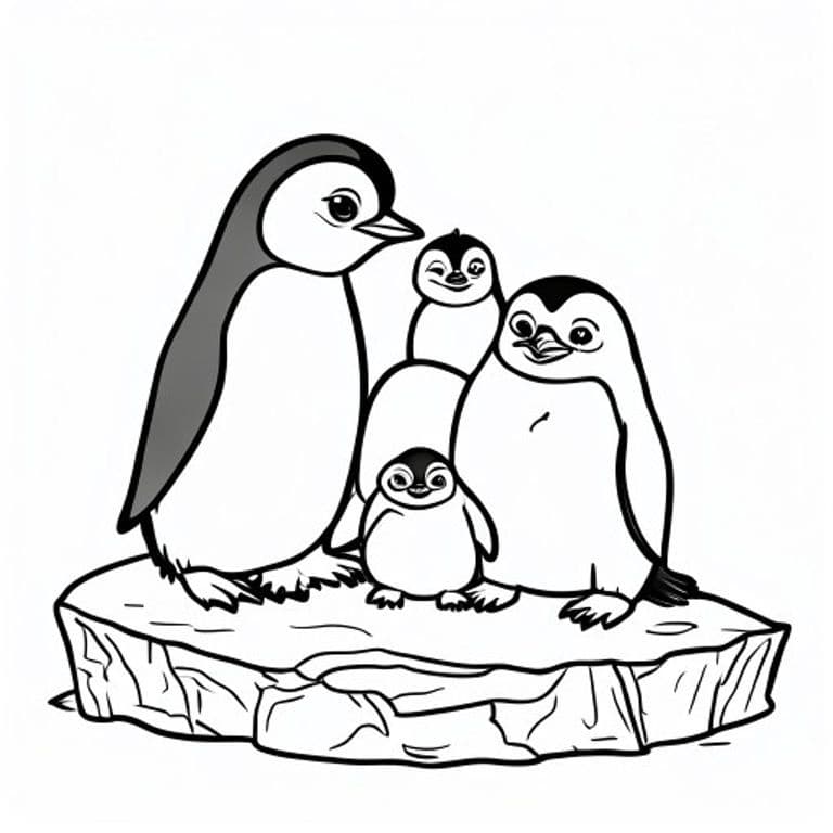 Penguin Coloring Pages