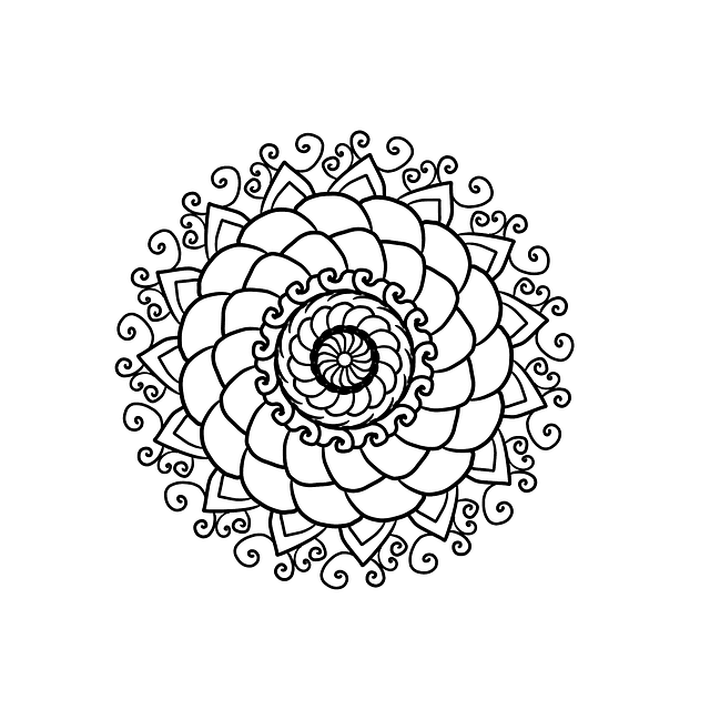 Peony Mandala Coloring Page