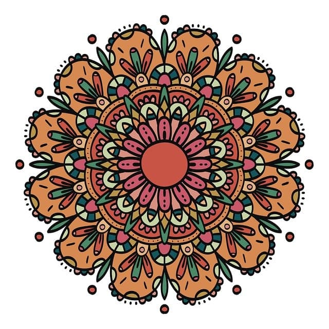 Rose Mandala Coloring Page