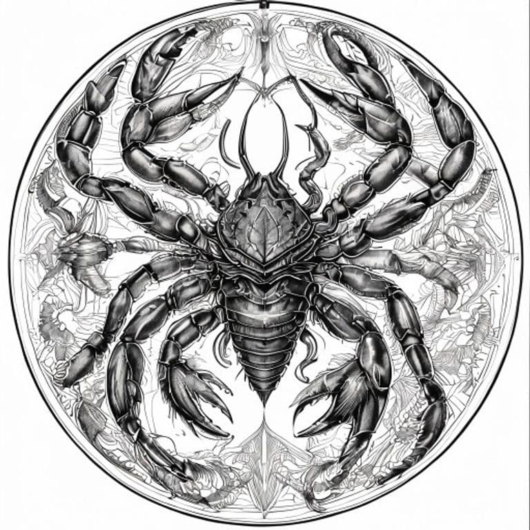 Scorpio Mandala Coloring Page