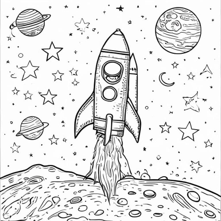 Space Coloring Pages