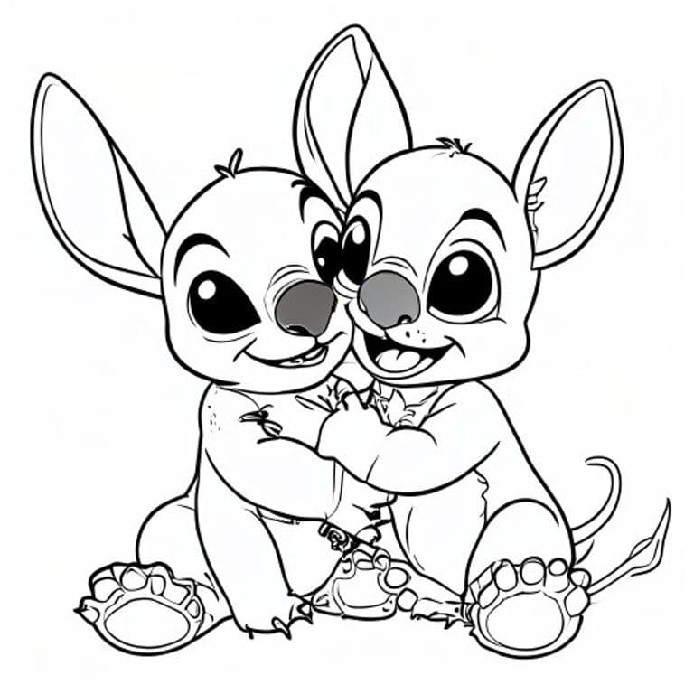 Stitch and Lilo Coloring Page