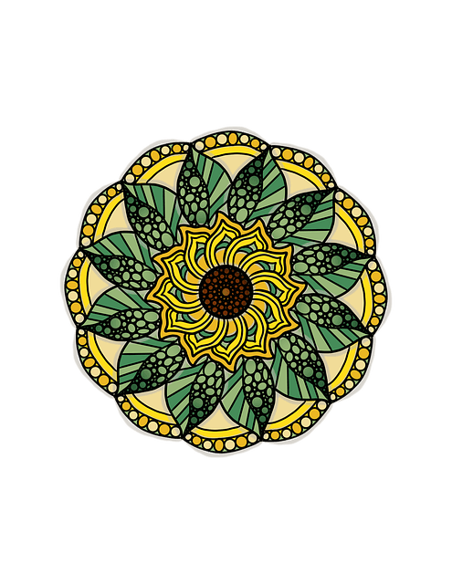 Sunflower Mandala Coloring Page