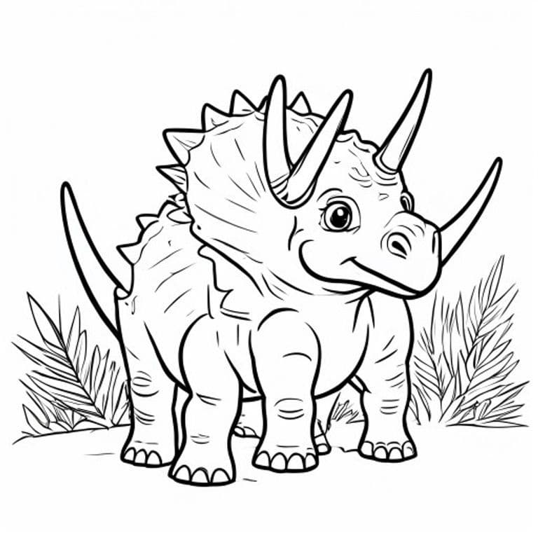 Triceratops Coloring Page