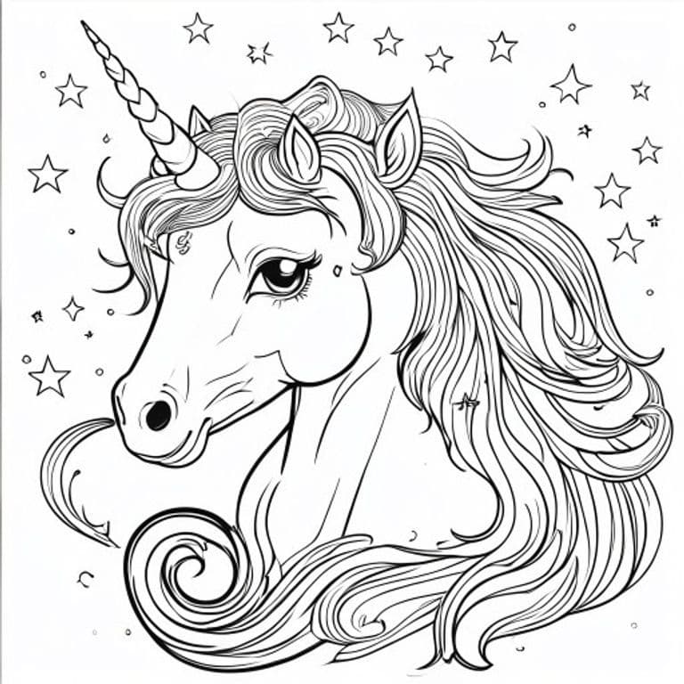 Unicorn Coloring Pages