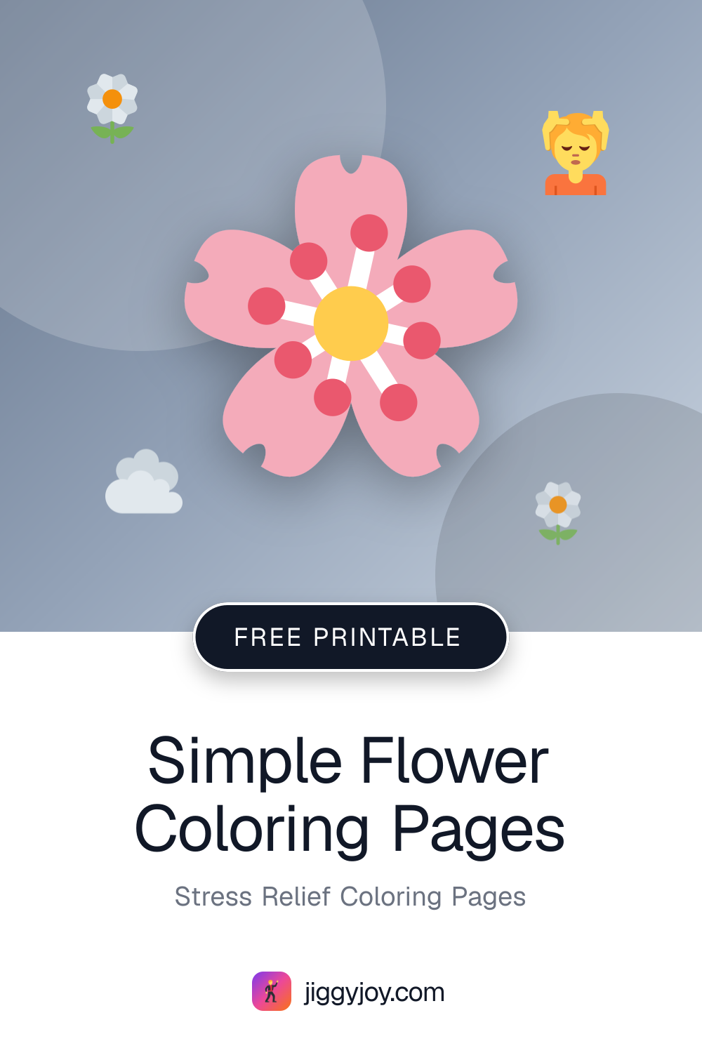 Simple Flower Coloring Pages — Free Printable | JiggyJoy