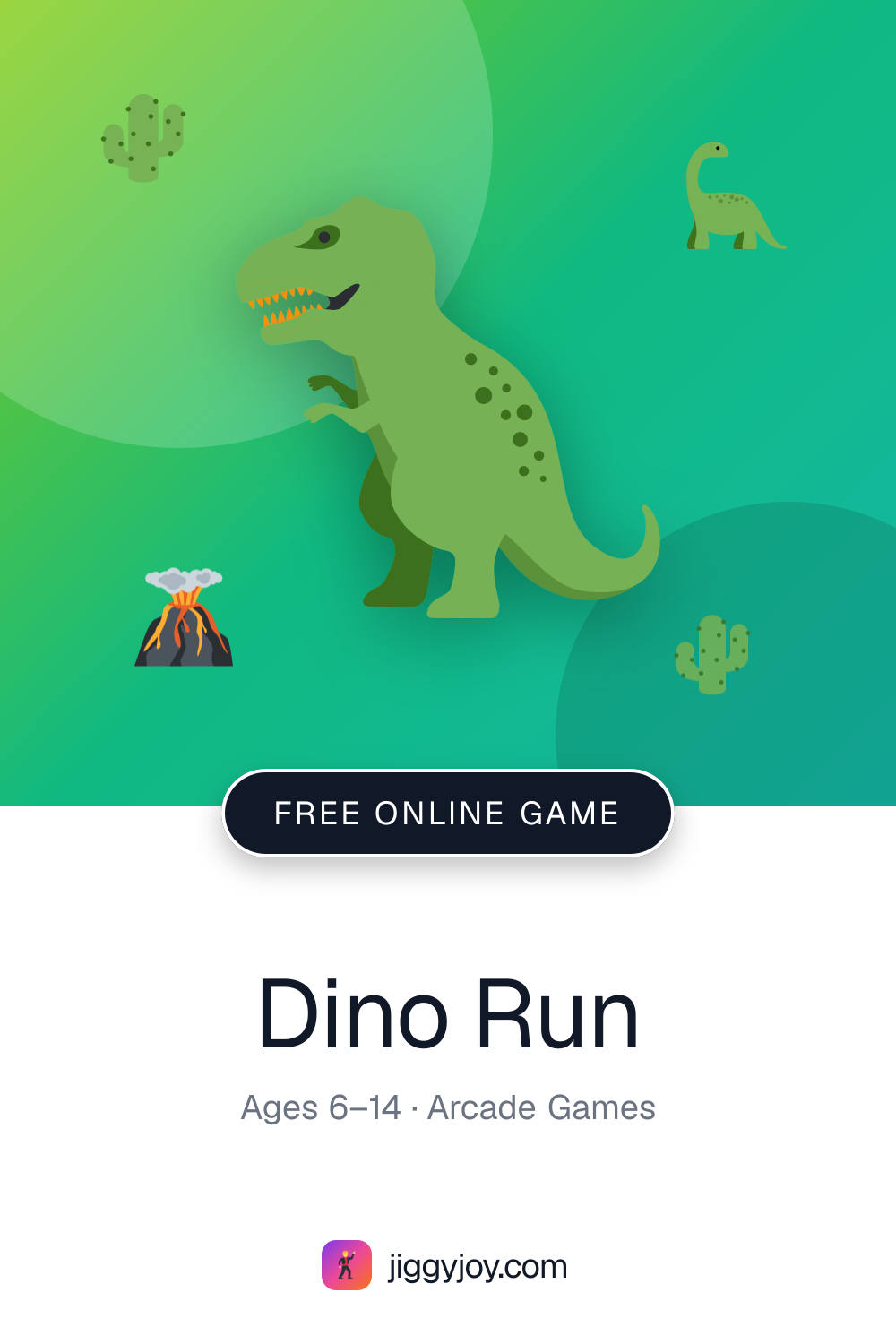 Dino Run — Free Online Game for Kids | JiggyJoy