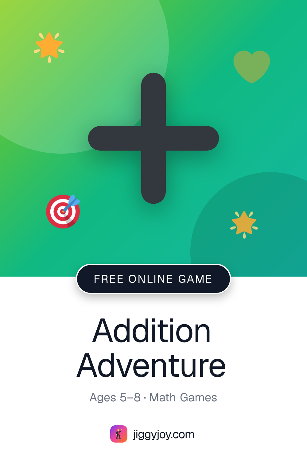 Addition Adventure — Free Online Game for Kids | JiggyJoy