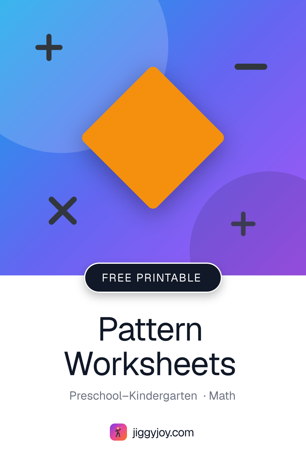 Pattern Worksheets — Free Printable PDF | JiggyJoy