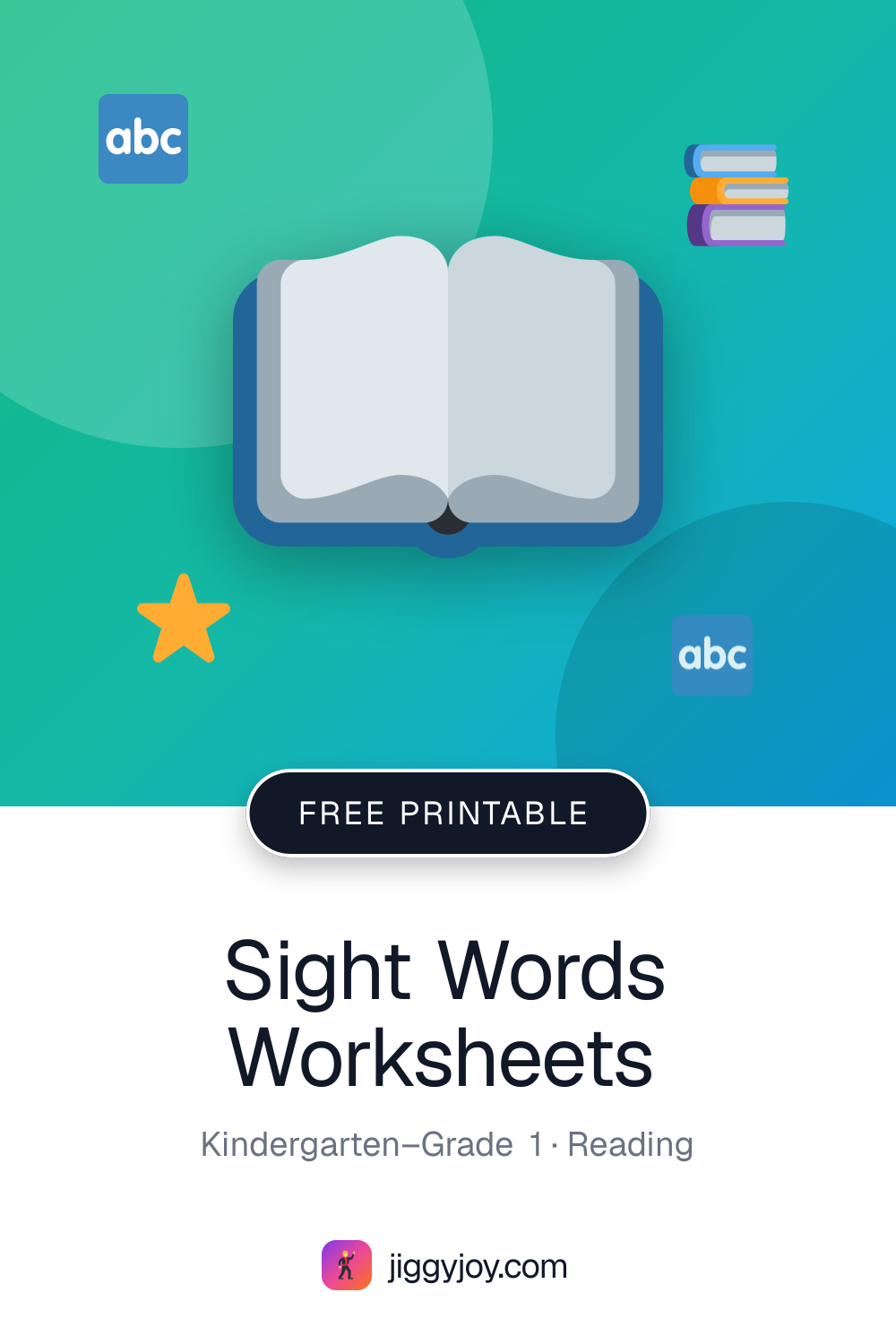 Sight Words Worksheets — Free Printable PDF | JiggyJoy